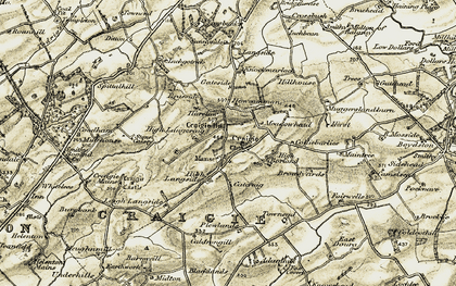 Old map of Craigie in 1905-1906