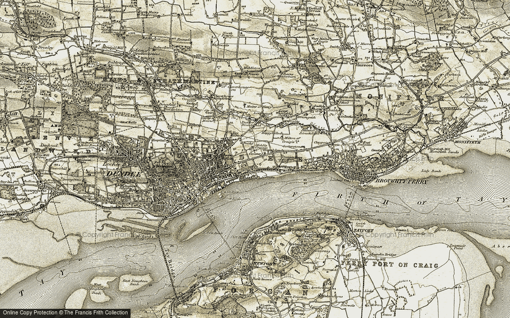 Old Map of Craigie, 1907-1908 in 1907-1908