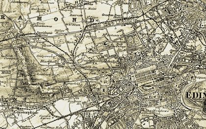 Old map of Craigleith in 1903-1906