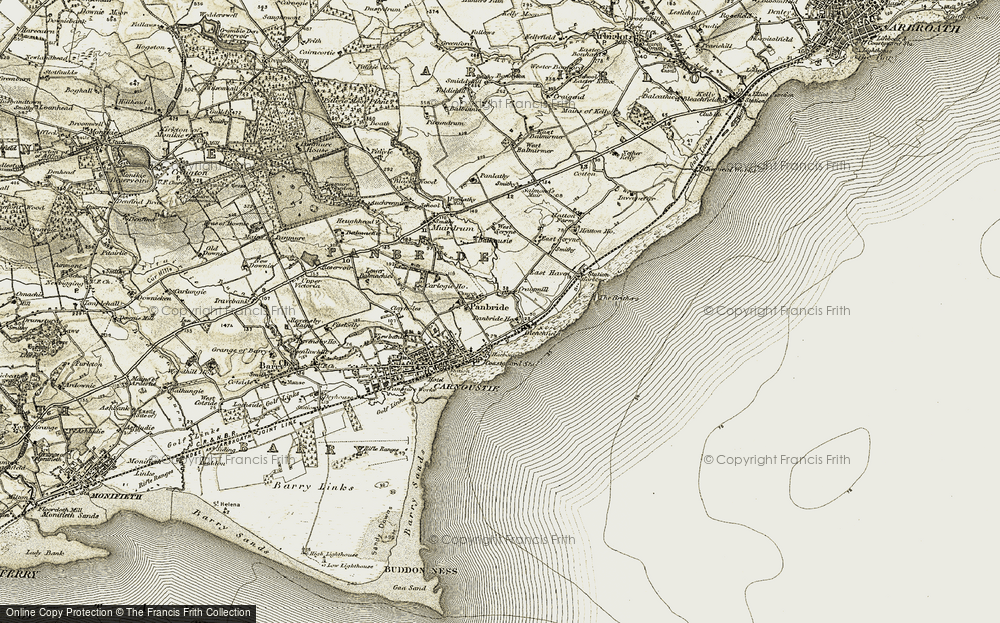 Old Map of Craigmill, 1907-1908 in 1907-1908