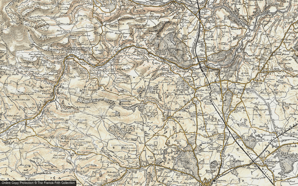 Old Map of Craignant, 1902-1903 in 1902-1903