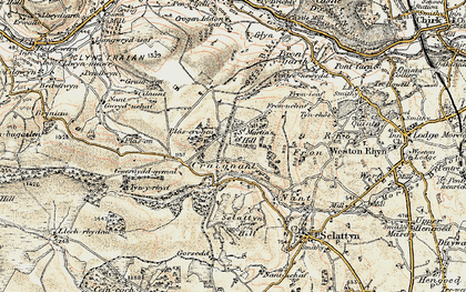 Old map of Craignant in 1902-1903