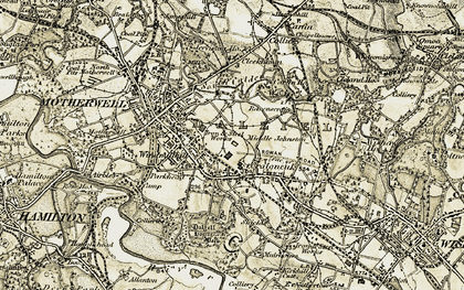 Old map of Craigneuk in 1904-1905