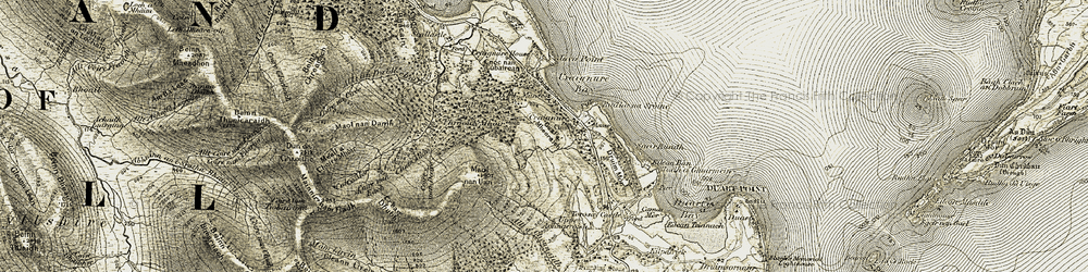 Old map of Craignure in 1906-1908