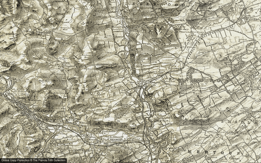 Old Map of Historic Map covering Leadervale Ho in 1901-1904