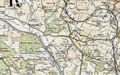 Old map of Helme Park in 1901-1904
