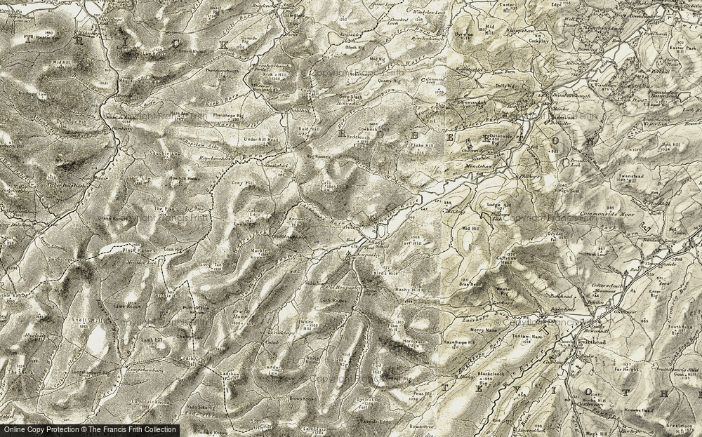 Old Map of Historic Map covering Aithouse Burn in 1901-1904