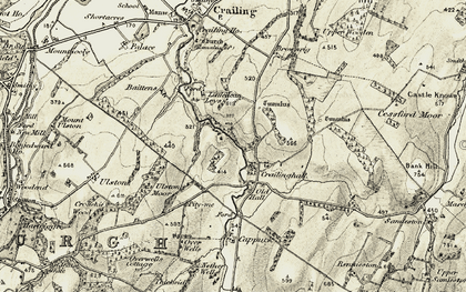 Old map of Crailinghall in 1901-1904