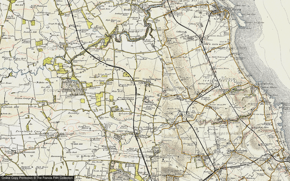 Old Map of Cramlington, 1901-1903 in 1901-1903