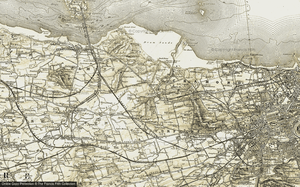 Old Map of Cramond Bridge, 1903-1906 in 1903-1906