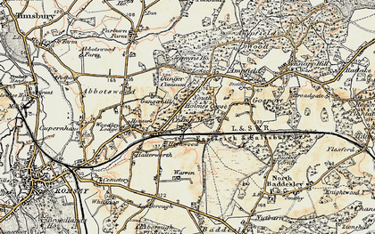 Old map of Crampmoor in 1897-1909