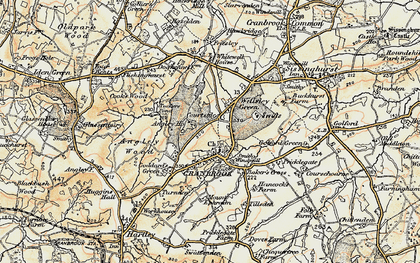 Old map of Cranbrook in 1897-1898
