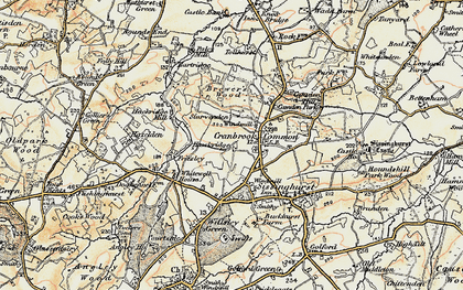 Old map of Cranbrooke Common in 1897-1898
