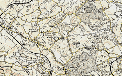 Old map of Crane Moor in 1903