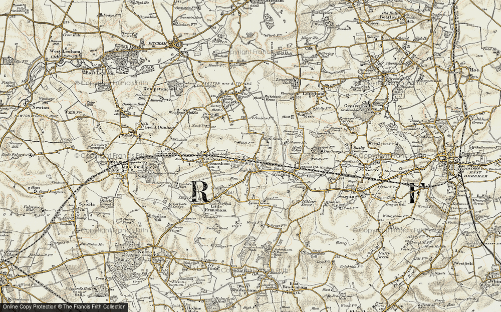 Old Map of Crane's Corner, 1901-1902 in 1901-1902