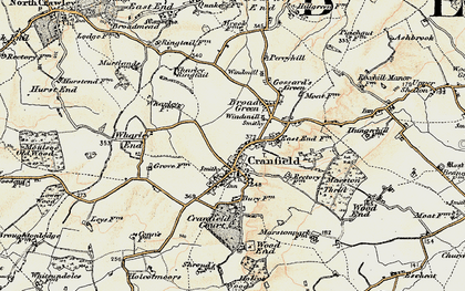 Old map of Cranfield in 1898-1901