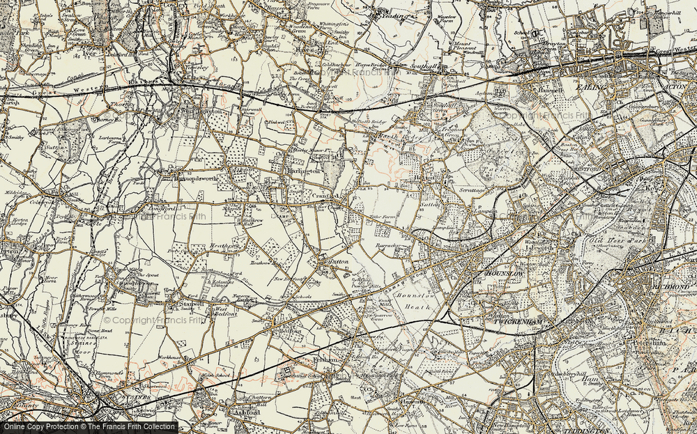 Old Map of Cranford, 1897-1909 in 1897-1909