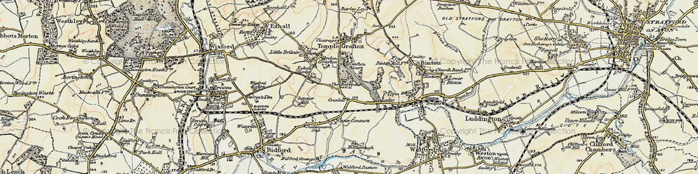 Old map of Cranhill in 1899-1901