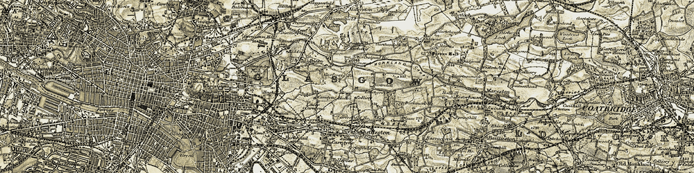 Old map of Cranhill in 1904-1905