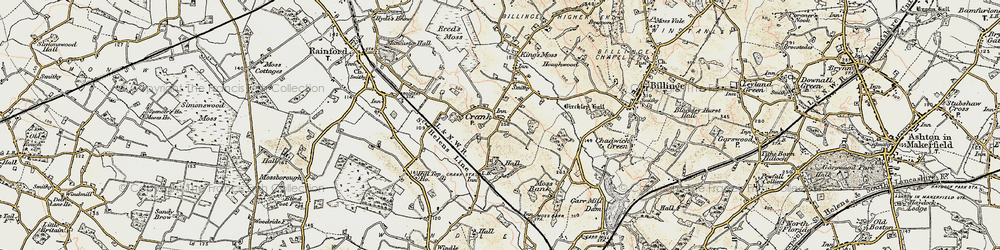 Old map of Crank in 1903