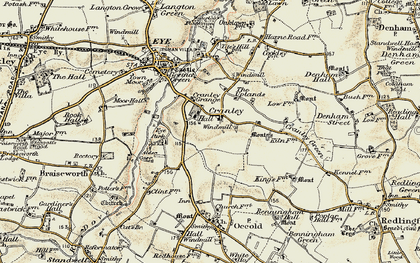 Old map of Cranley in 1901