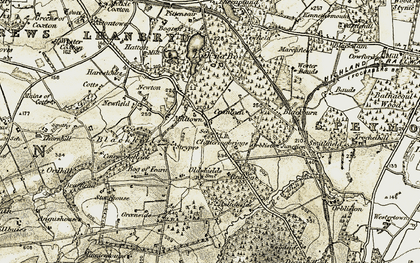 Old map of Bog o' Fearn in 1910-1911