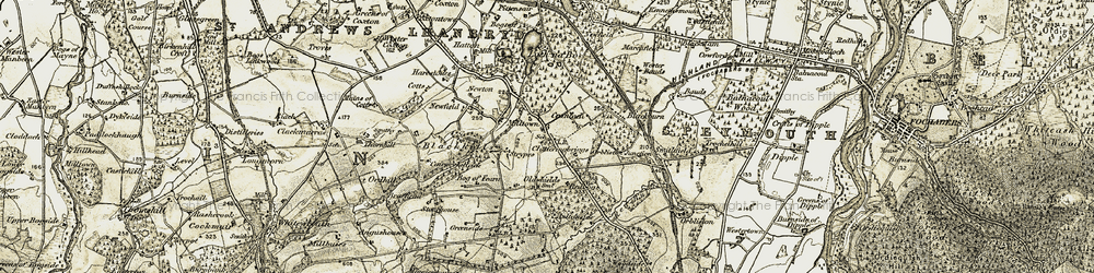 Old map of Cranloch in 1910-1911