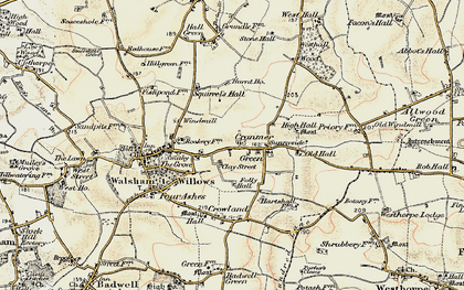 Old map of Cranmer Green in 1901