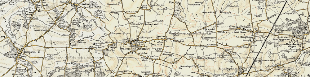 Old map of Cranmer Green in 1901