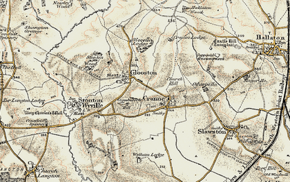 Old map of Cranoe in 1901-1903