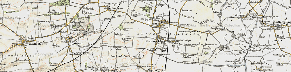 Old map of Cranswick in 1903