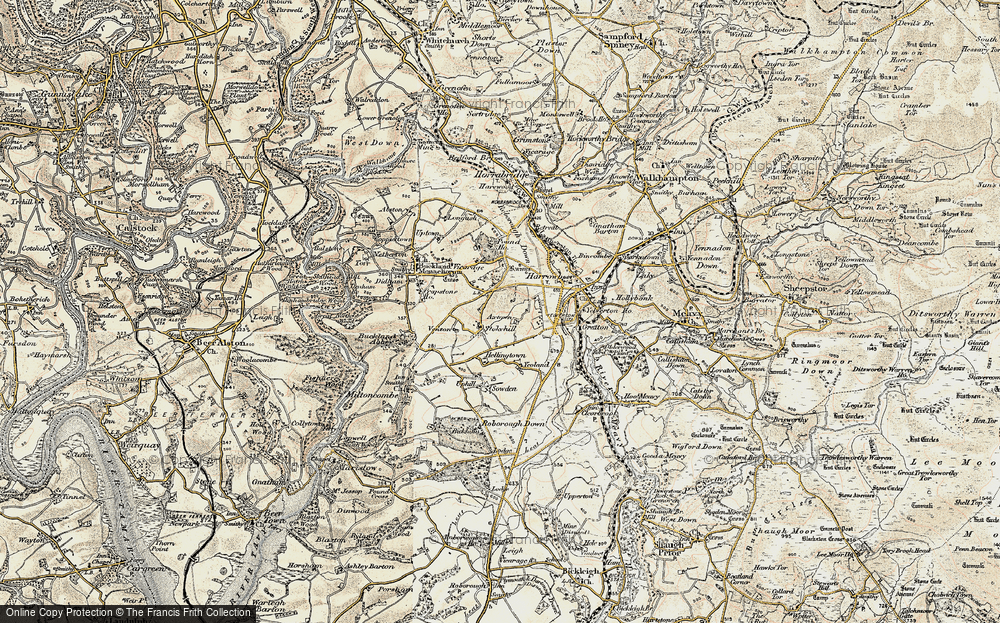 Old Map of Crapstone, 1899-1900 in 1899-1900