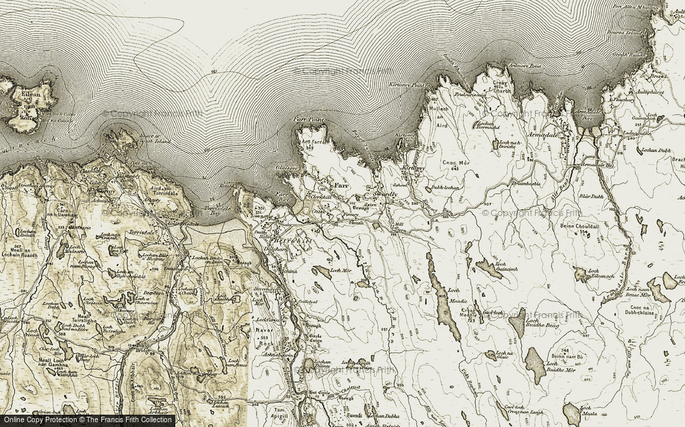 Old Map of Crask, 1910-1912 in 1910-1912
