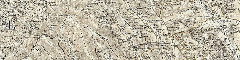 Old map of Black Hill in 1900-1902
