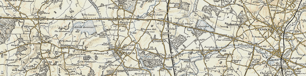 Old map of Crateford in 1902