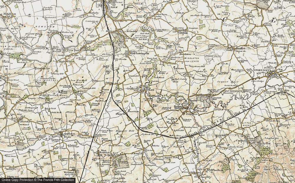Old Map of Crathorne, 1903-1904 in 1903-1904