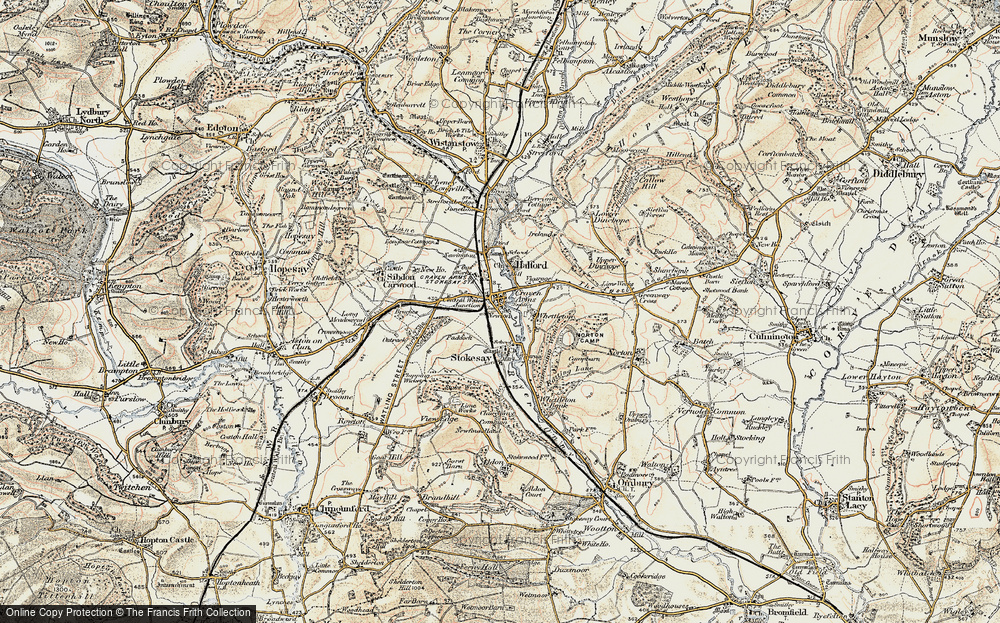 Old Map of Craven Arms, 1901-1903 in 1901-1903