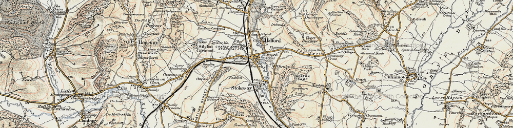 Old map of Craven Arms in 1901-1903
