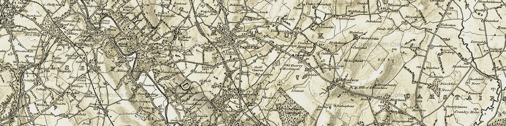 Old map of Lee Meadow in 1904-1905