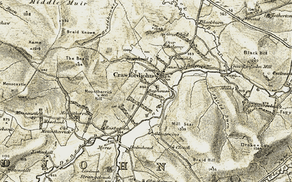 Old map of White Hill in 1904-1905