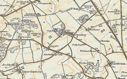 Old map of Crawley in 1897-1900