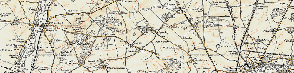 Old map of Windmill Hill in 1897-1900