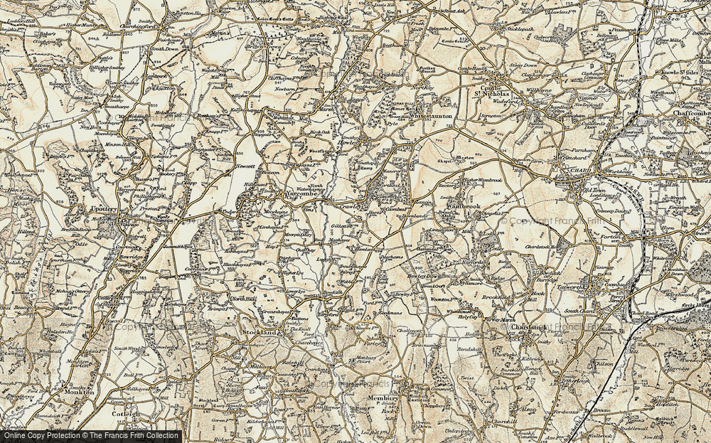 Old Map of Historic Map covering Wildway Ho in 1898-1900