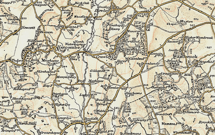 Old map of Crawley in 1898-1900