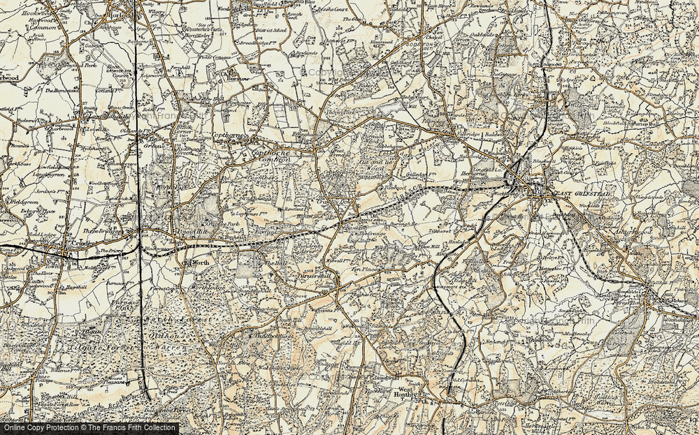 Old Map of Crawley Down, 1898-1902 in 1898-1902