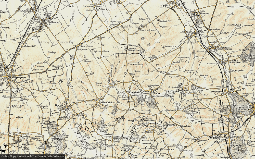 Old Map of Crawley End, 1898-1901 in 1898-1901