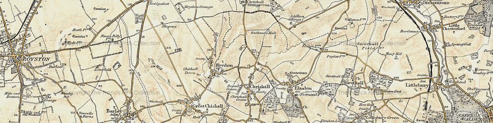 Old map of Crawley End in 1898-1901