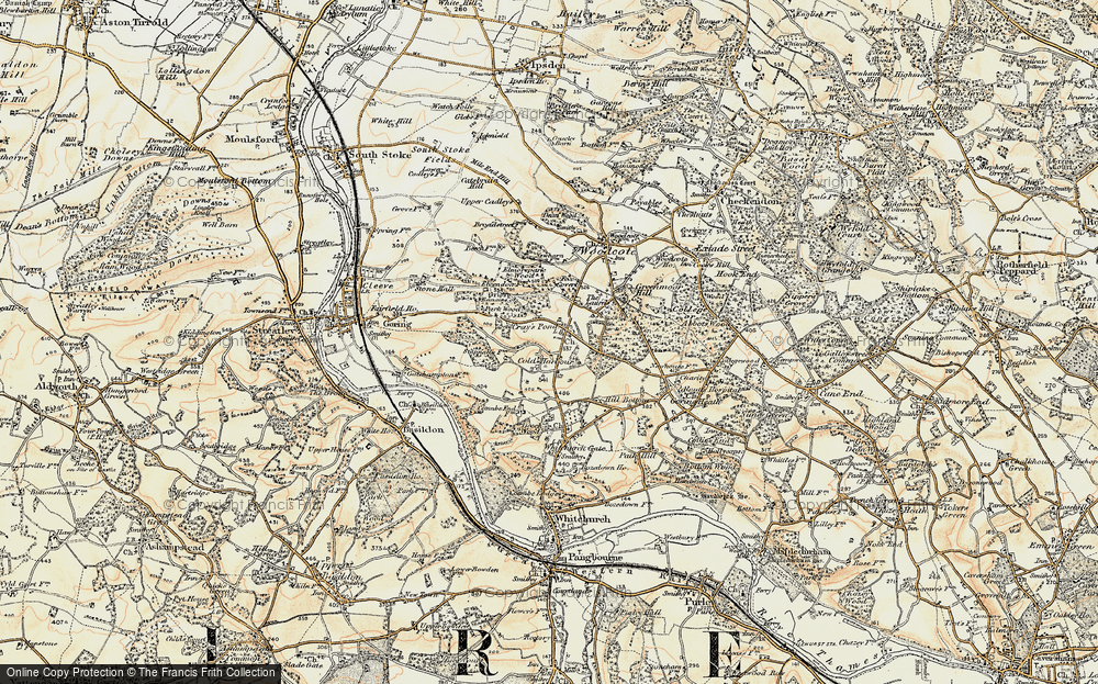 Old Map of Cray's Pond, 1897-1900 in 1897-1900