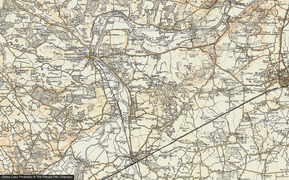 Old Map of Crazies Hill, 1897-1909 in 1897-1909