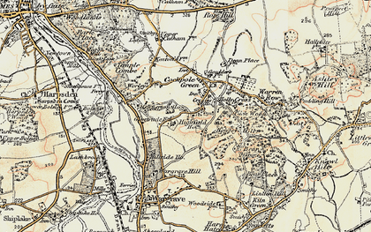Old map of Crazies Hill in 1897-1909